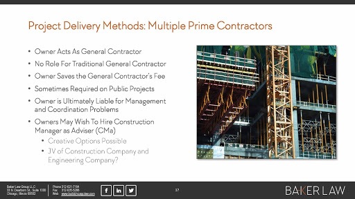 PROJECT DELIVERY METHODS FOR DESIGN AND CONSTRUCTION